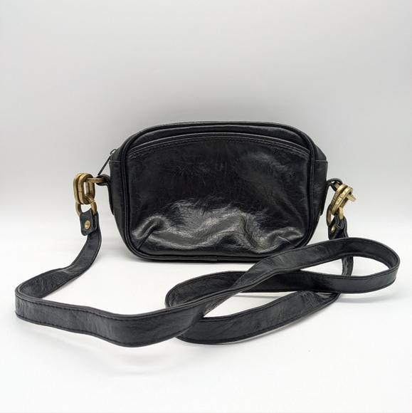 Vintage Gianni Black Leather Purse - Picture 1 of 11